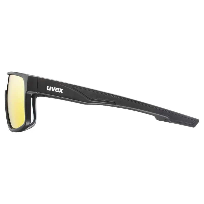 Uvex Lgl 51 Glasses in Black Mat/Mirror Red-2