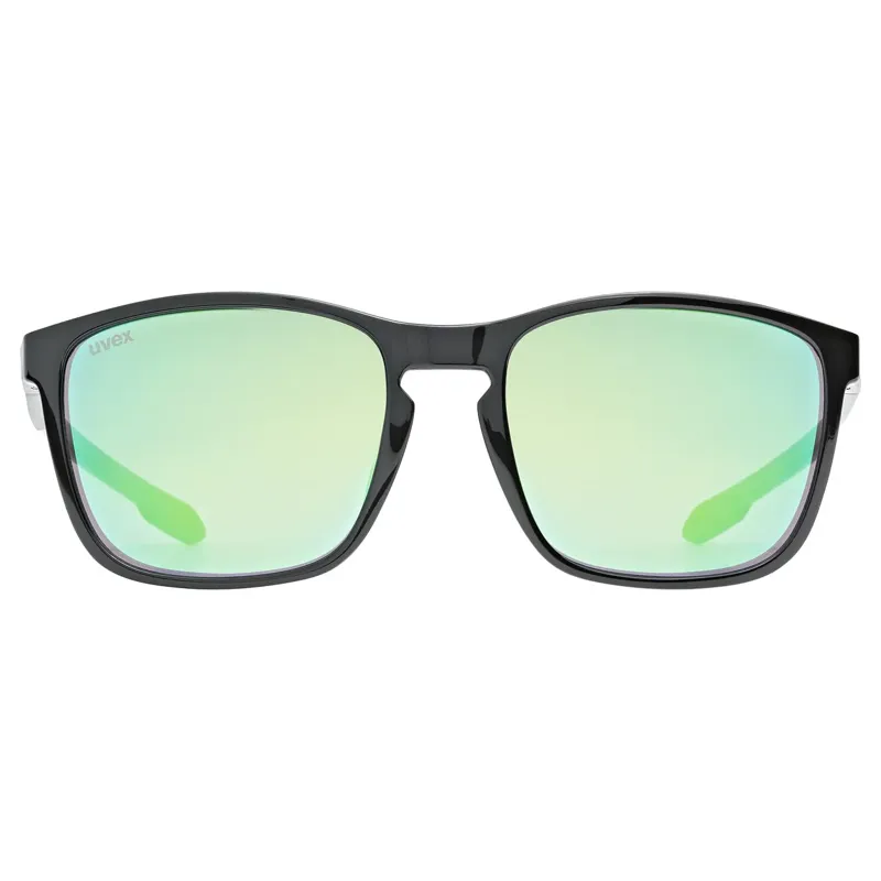 Uvex Lgl 52 Glasses in Black / Mirror Green-1
