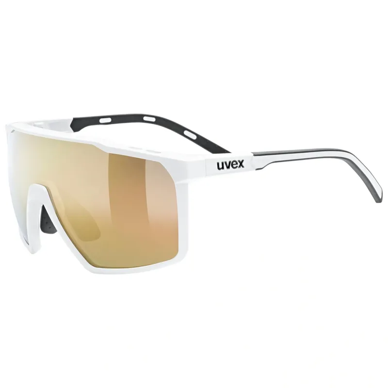 Balfes Bikes Uvex Mtn Perform S Glasses in White Matt / Mir.Gold | Free postage over £30, £10 off first order, price match & 0% finance.