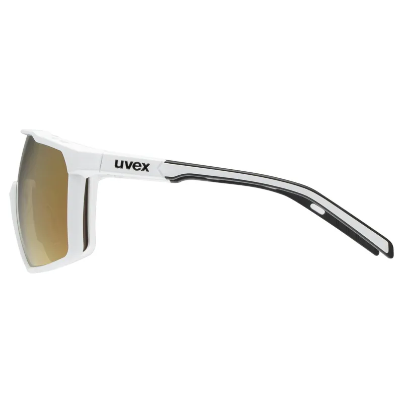 Uvex Mtn Perform S Glasses in White Matt / Mir.Gold-2