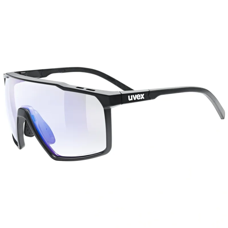 Uvex Mtn Perform S V Glasses in Black Matt/Ltm.Blu