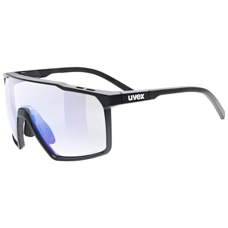 Balfes Bikes Uvex Mtn Perform S V Glasses in Black Matt/Ltm.Blu | Free postage over £30, £10 off first order, price match & 0% finance.