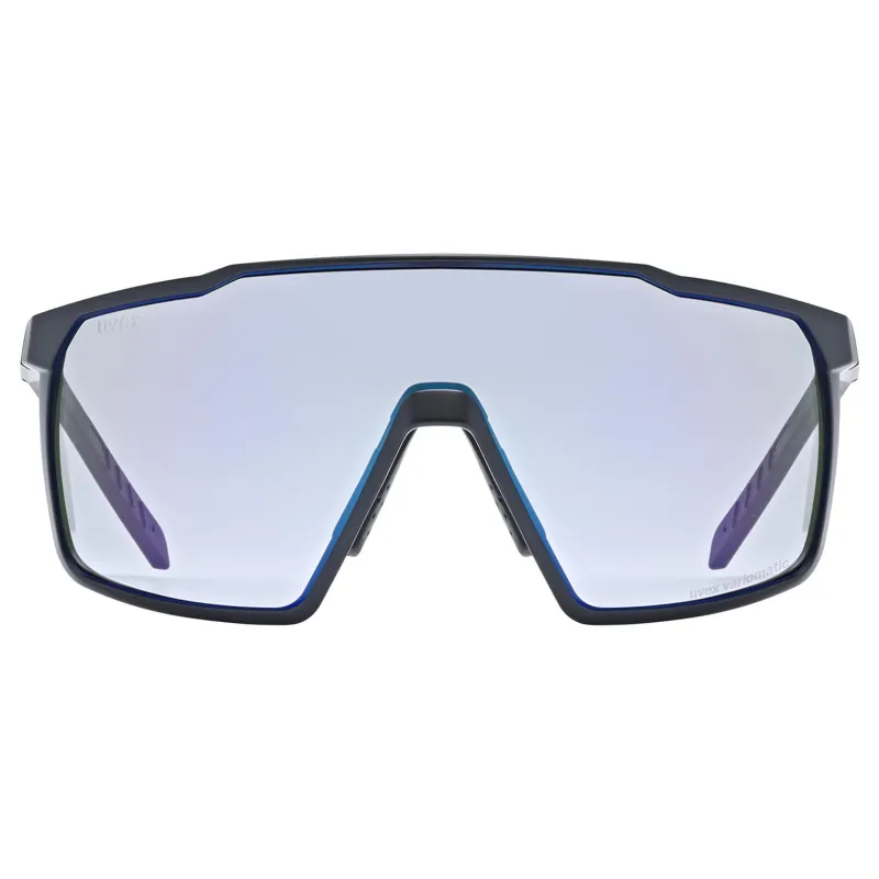 Uvex Mtn Perform S V Glasses in Black Matt/Ltm.Blu-1