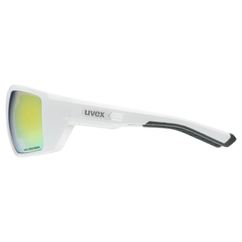 Uvex Mtn Venture CV Glasses in White Matt/Mirror Gold-2
