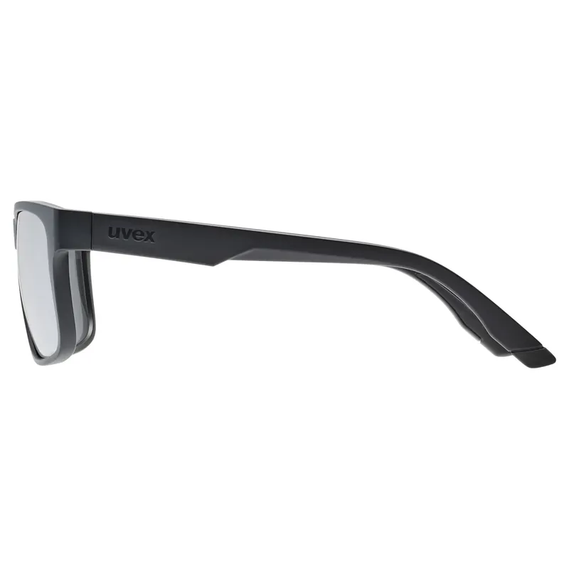 Uvex Poise Glasses in Black Matt / Mirror Silver-2