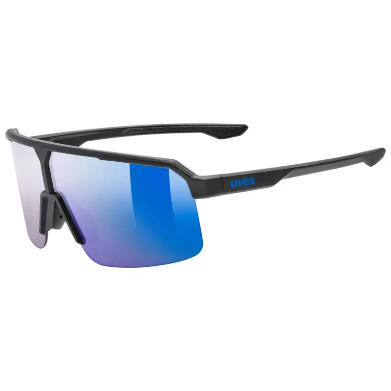 Balfes Bikes Uvex Ramp Glasses in Black Matt/Mirror Blue | Free postage over £30, £10 off first order, price match & 0% finance.