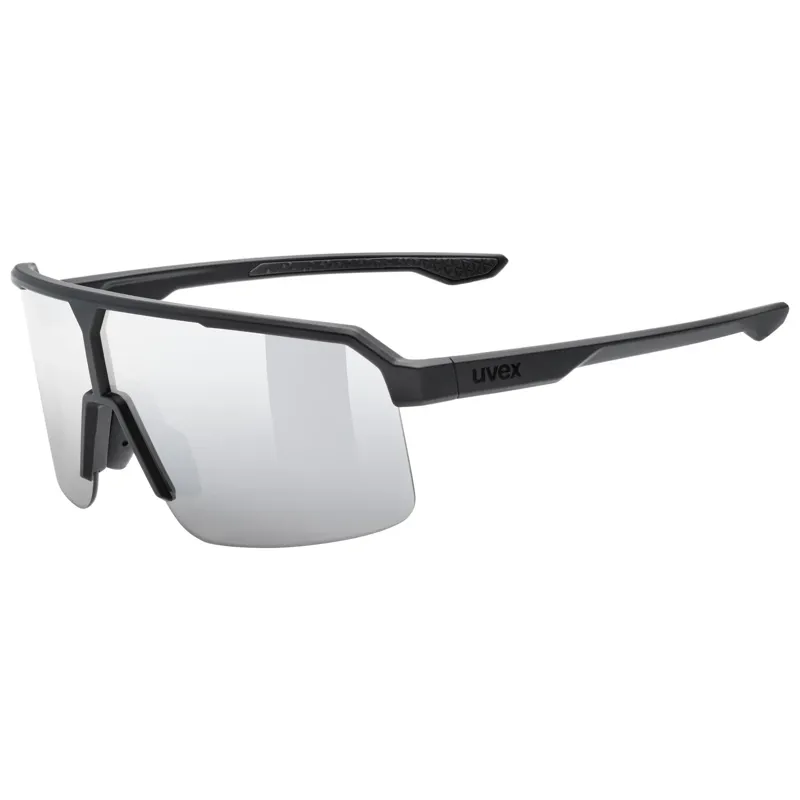 Uvex Ramp Glasses in Black Matt/Mirror Silver