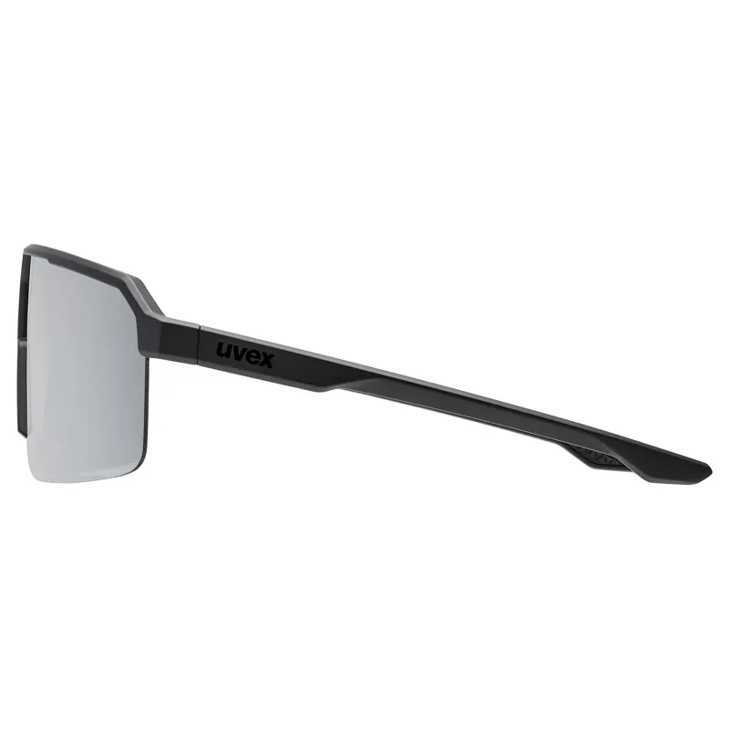 Uvex Ramp Glasses in Black Matt/Mirror Silver-2