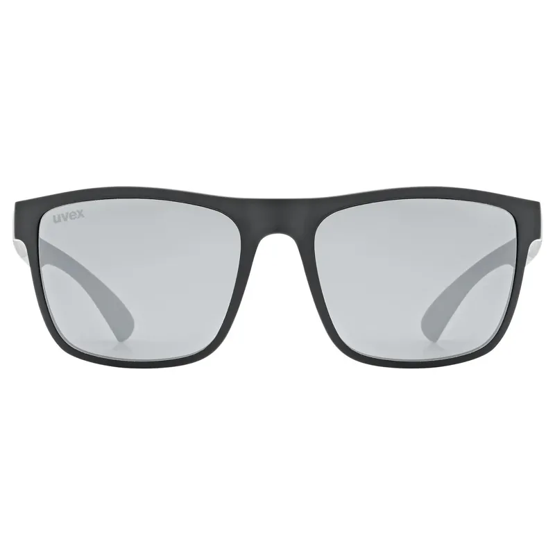 Uvex Rookie Glasses in Black Matt/Mirror Silver-1