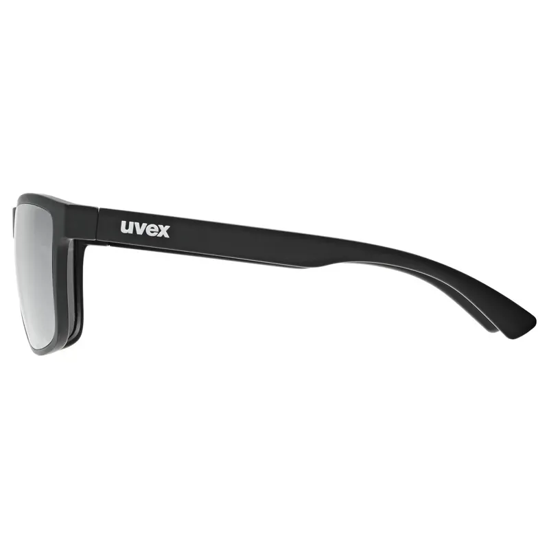 Uvex Rookie Glasses in Black Matt/Mirror Silver-2