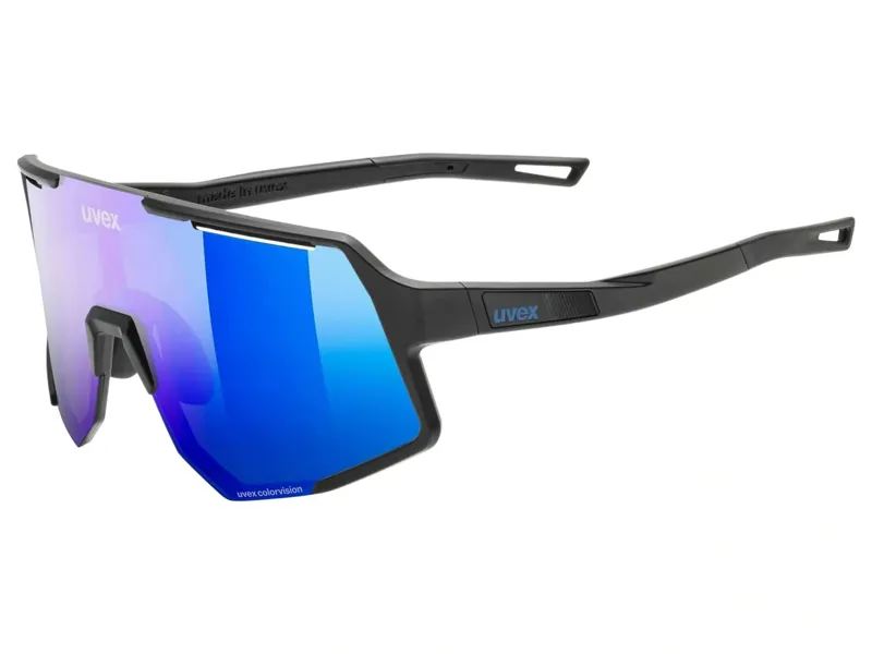 Uvex Sequenze CV Glasses in Black Matt / Mirror Blue