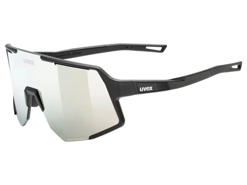 Uvex Sequenze CV Glasses in Black Matt / Mirror Silver