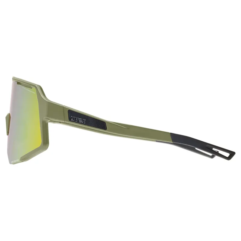 Uvex Sequenze CV Glasses in Olive Matt / Mirror Yellow-2