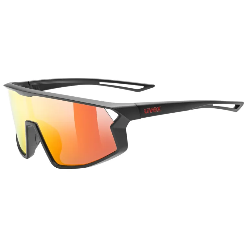 Balfes Bikes Uvex Skyryse Jr. Glasses in Black Matt/Mirror Red | Free postage over £30, £10 off first order, price match & 0% finance.