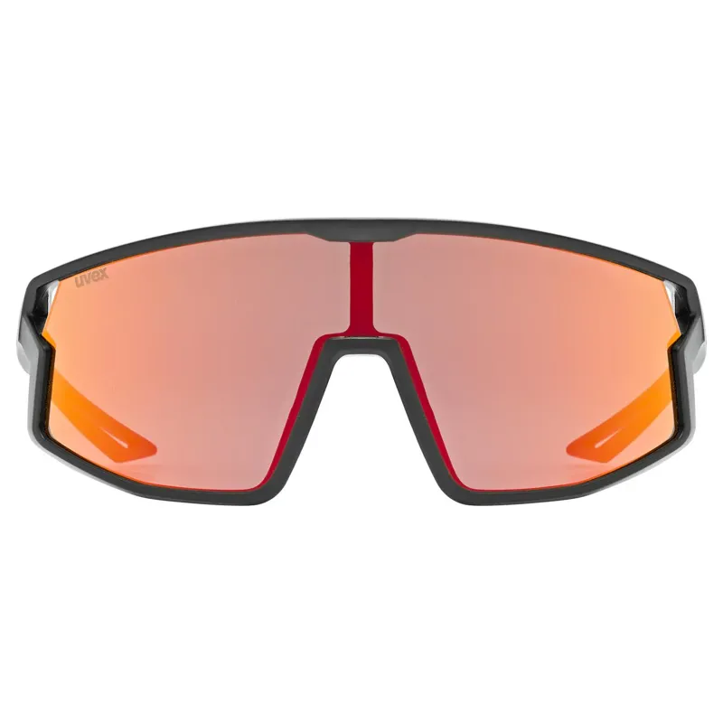Uvex Skyryse Jr. Glasses in Black Matt/Mirror Red-1