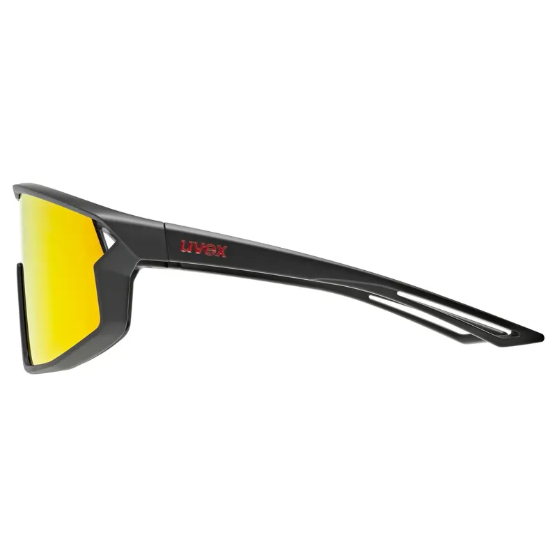 Uvex Skyryse Jr. Glasses in Black Matt/Mirror Red-2