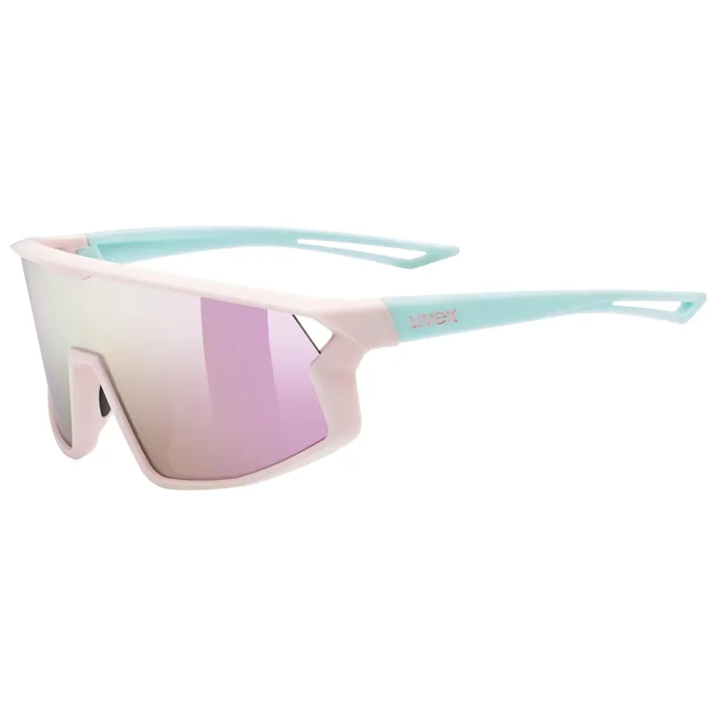 Balfes Bikes Uvex Skyryse Jr. Glasses in Pink-Green Matt/Mirror Pink | Free postage over £30, £10 off first order, price match & 0% finance.