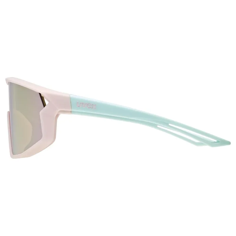 Uvex Skyryse Jr. Glasses in Pink-Green Matt/Mirror Pink-2