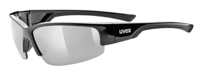 Uvex Sportstyle 215 Glasses in Black / Litemirror Silver