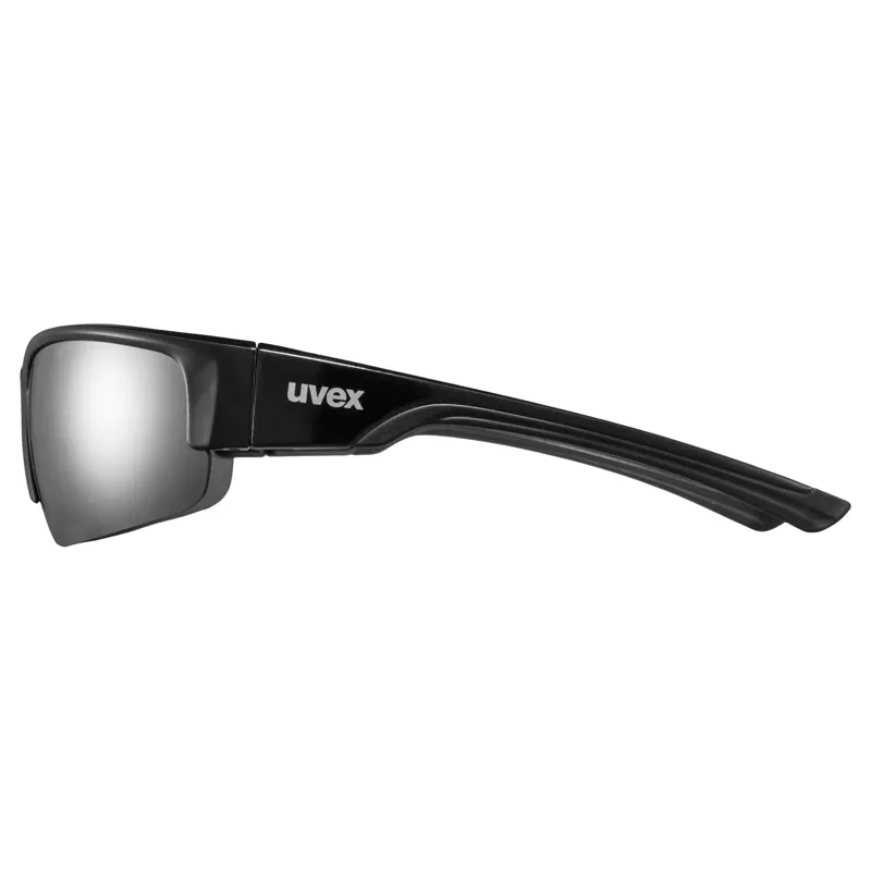 Uvex Sportstyle 215 Glasses in Black / Litemirror Silver-2