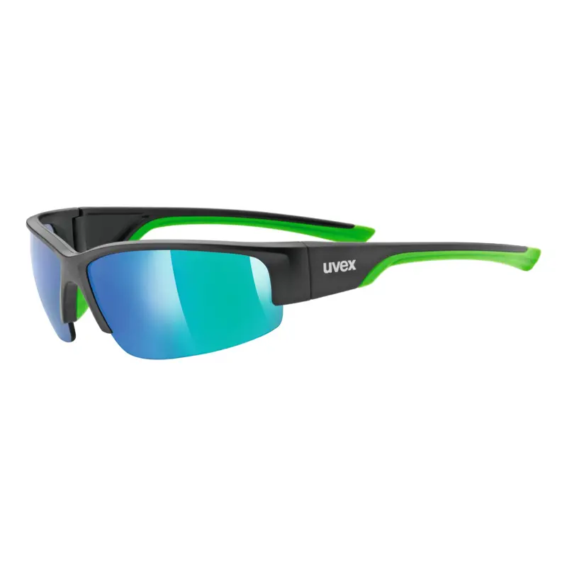 Balfes Bikes Uvex Sportstyle 215 Glasses in Black M.Gre./Mirror Gre | Free postage over £30, £10 off first order, price match & 0% finance.