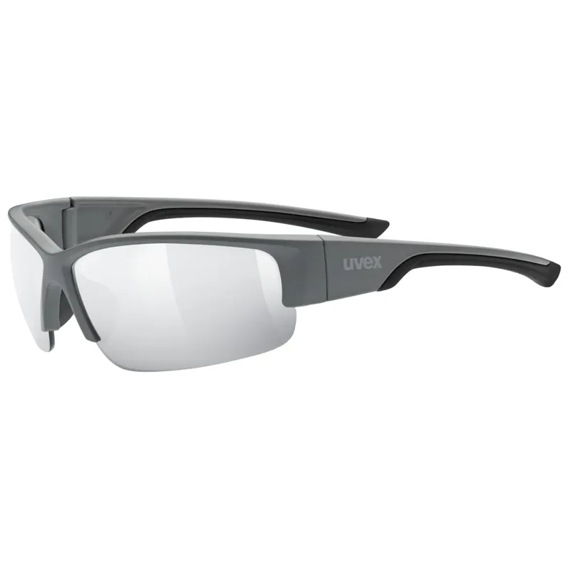 Uvex Sportstyle 215 Glasses in Grey Mat/Litemirror Silver