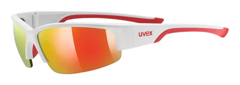 Uvex Sportstyle 215 Glasses in White M.Red/ Mirror Red