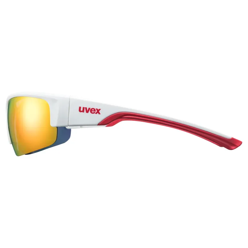 Uvex Sportstyle 215 Glasses in White M.Red/ Mirror Red-2