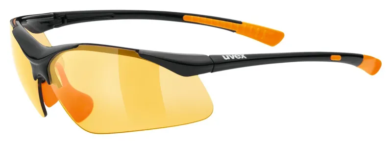 Balfes Bikes Uvex Sportstyle 223 Glasses in Black / Litemirror Orange | Free postage over £30, £10 off first order, price match & 0% finance.