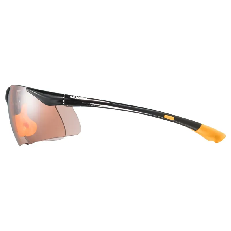 Uvex Sportstyle 223 Glasses in Black / Litemirror Orange-2