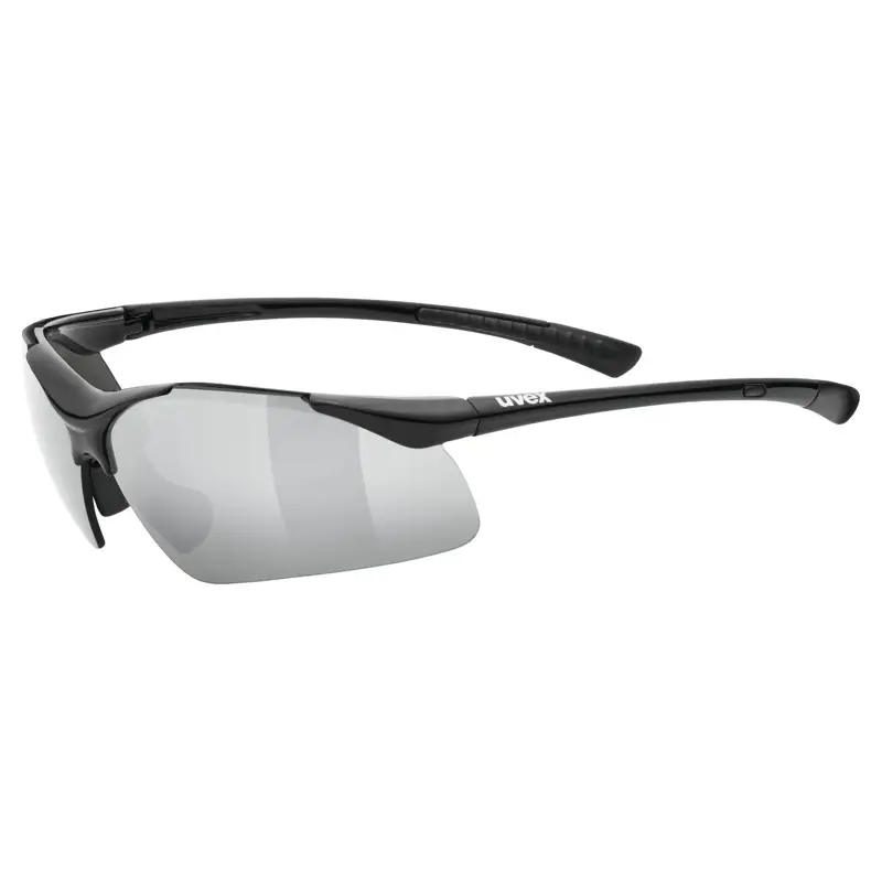 Balfes Bikes Uvex Sportstyle 223 Glasses in Black / Litemirror Silver | Free postage over £30, £10 off first order, price match & 0% finance.