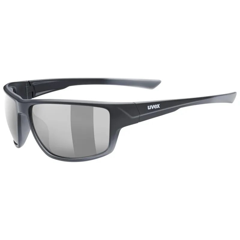 Uvex Sportstyle 230 Glasses in Black Mat/Litemirror Silver