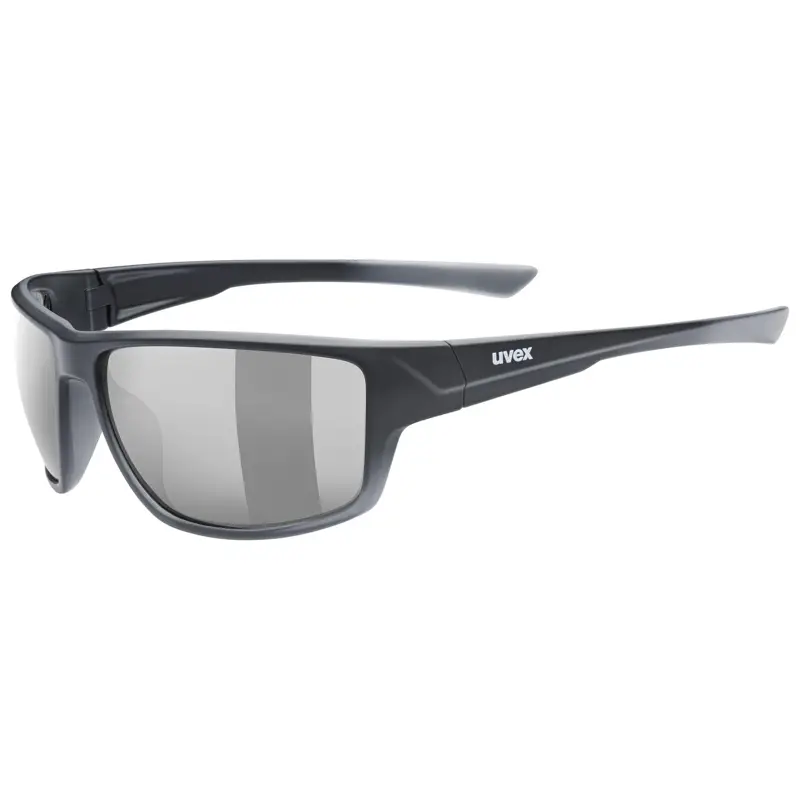 Balfes Bikes Uvex Sportstyle 230 Glasses in Black Mat/Litemirror Silver | Free postage over £30, £10 off first order, price match & 0% finance.