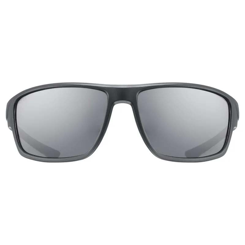 Uvex Sportstyle 230 Glasses in Black Mat/Litemirror Silver-1