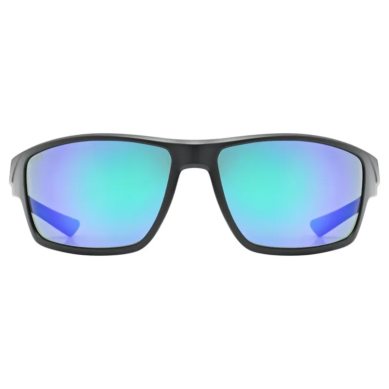 Uvex Sportstyle 230 Glasses in Black Matt/Mirror Green-1