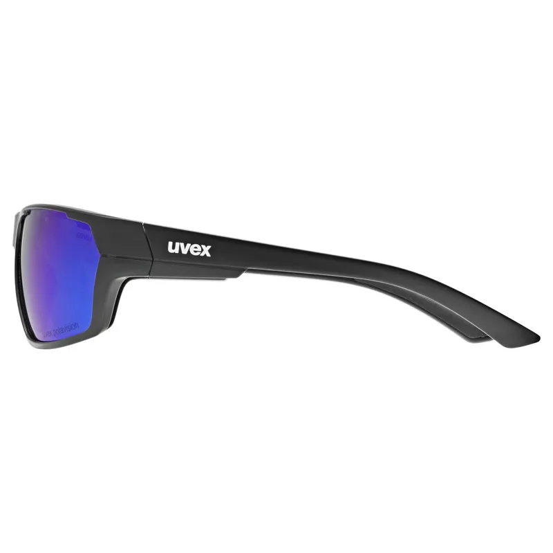 Uvex Sportstyle 233 P Glasses in Black Matt/Mirror Green-2