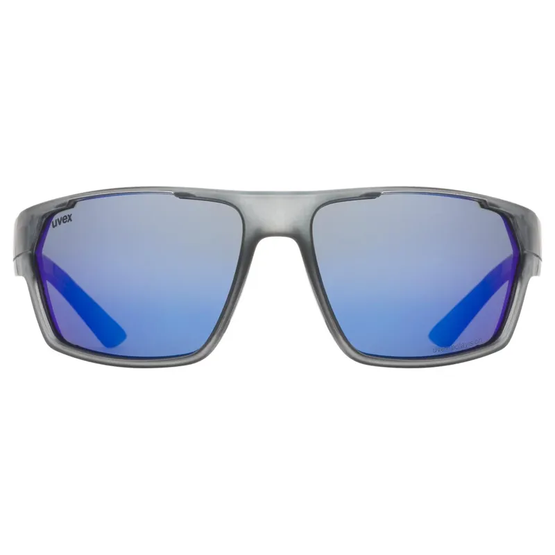 Uvex Sportstyle 233 P Glasses in Smoke Mat/Mirror Blue-1
