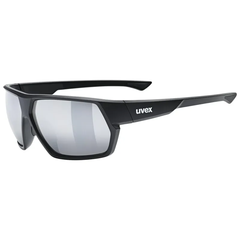 Balfes Bikes Uvex Sportstyle 238 Glasses in Black Matt/Mirror Silver | Free postage over £30, £10 off first order, price match & 0% finance.