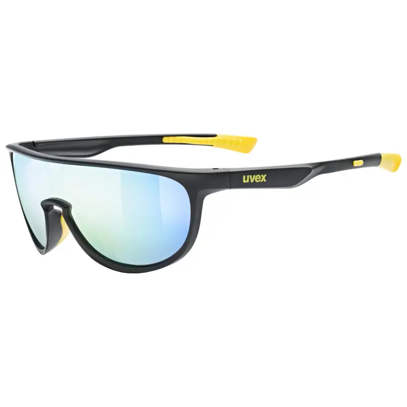 Balfes Bikes Uvex Sportstyle 515 Glasses in Black Matt/Mirror Yellow | Free postage over £30, £10 off first order, price match & 0% finance.