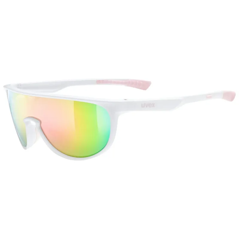 Balfes Bikes Uvex Sportstyle 515 Glasses in White Matt/Mirror Pink | Free postage over £30, £10 off first order, price match & 0% finance.