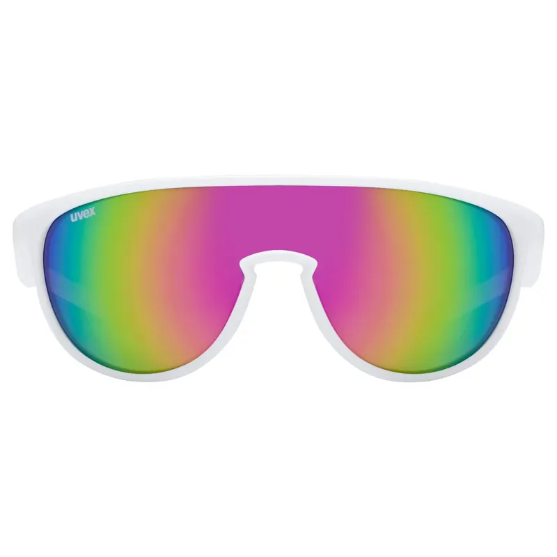 Uvex Sportstyle 515 Glasses in White Matt/Mirror Pink-1