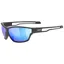 Uvex Sportstyle 806 Glasses in Black Matt/Mirror Blue
