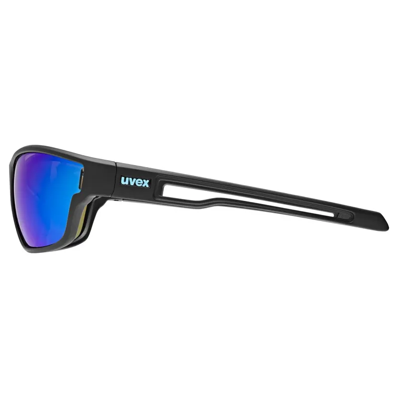 Uvex Sportstyle 806 Glasses in Black Matt/Mirror Blue-2