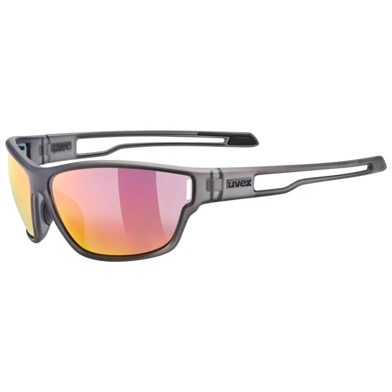 Balfes Bikes Uvex Sportstyle 806 Glasses in Smoke Matt/Mirror Red | Free postage over £30, £10 off first order, price match & 0% finance.