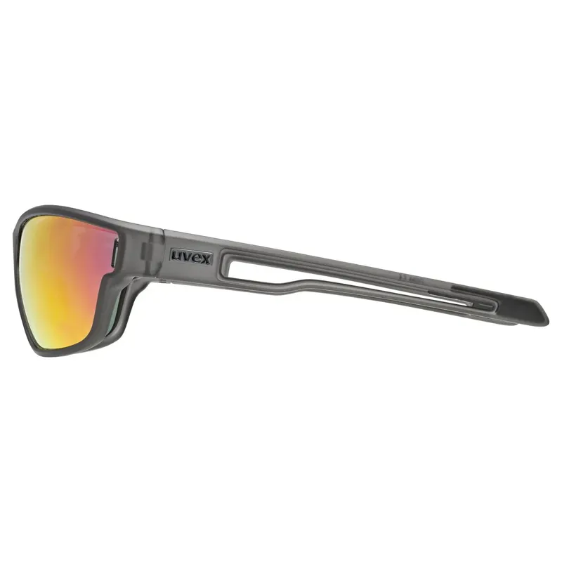 Uvex Sportstyle 806 Glasses in Smoke Matt/Mirror Red-2