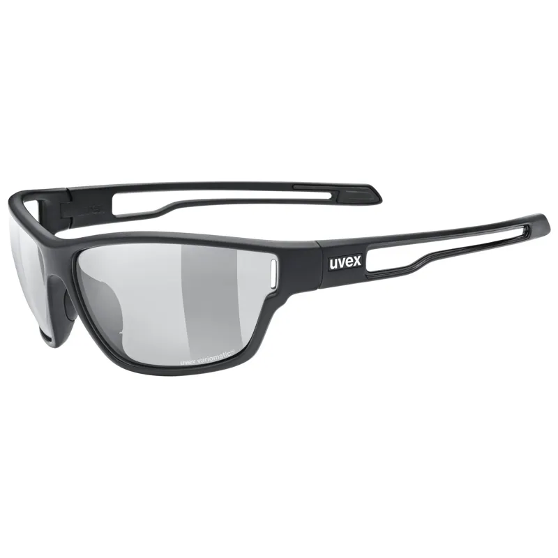 Balfes Bikes Uvex Sportstyle 806 V Glasses in Black Matt / Smoke | Free postage over £30, £10 off first order, price match & 0% finance.