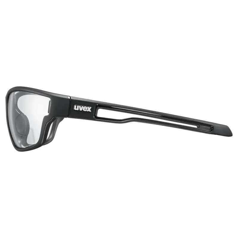 Uvex Sportstyle 806 V Glasses in Black Matt / Smoke-2