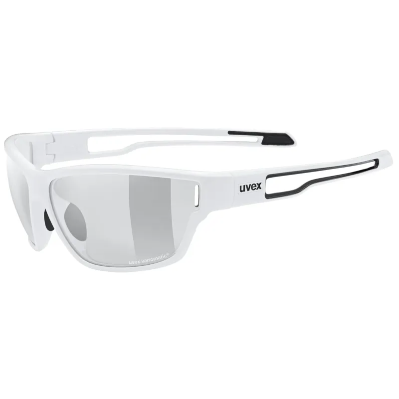 Balfes Bikes Uvex Sportstyle 806 V Glasses in White / Smoke | Free postage over £30, £10 off first order, price match & 0% finance.