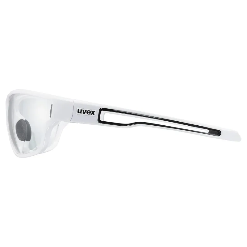 Uvex Sportstyle 806 V Glasses in White / Smoke-2