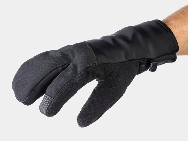 Bontrager Velocis Split Finger Softshell Full Finger Gloves in Black